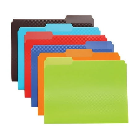 Oxford Poly File Folders 1/3-Cut Tab Letter-Size Assorted Colors 24/Pack (52004)