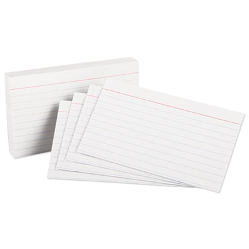 Basics 5 x 8-Inch Ruled Lined White Index Note Cards, 500-Count