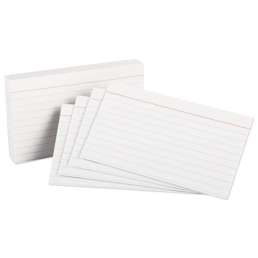 Oxford Ruled Index Cards, 3 x 5, White, 100/Pack (31) - image 1 of 4