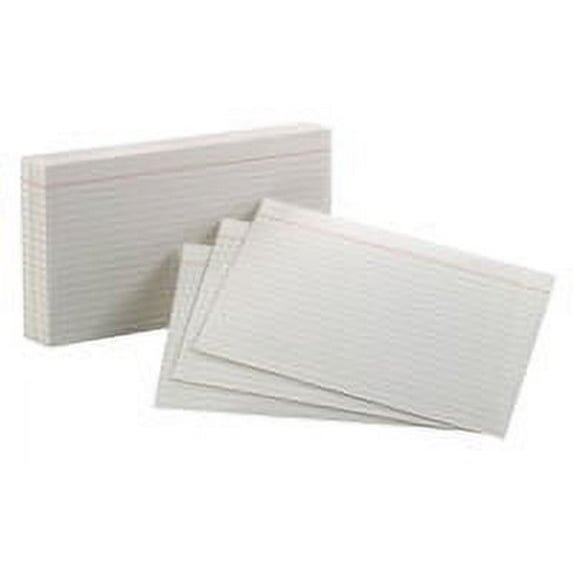 Oxford Ruled Index Cards, 5" x 8", White, Pack of 100