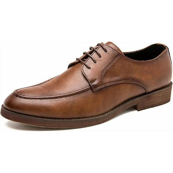 Oxford Shoes for Men, Lace up Classic Leather Dress Shoes Business Derby Shoes