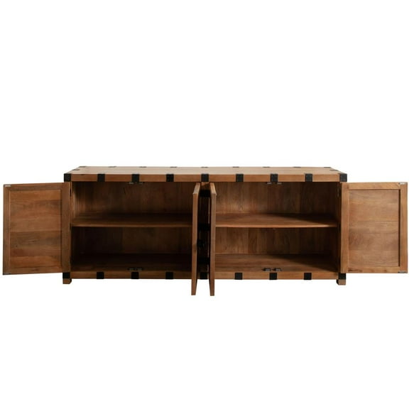 Oxford Solid Mango Wood 4-Door Sideboard by Diamond Sofa