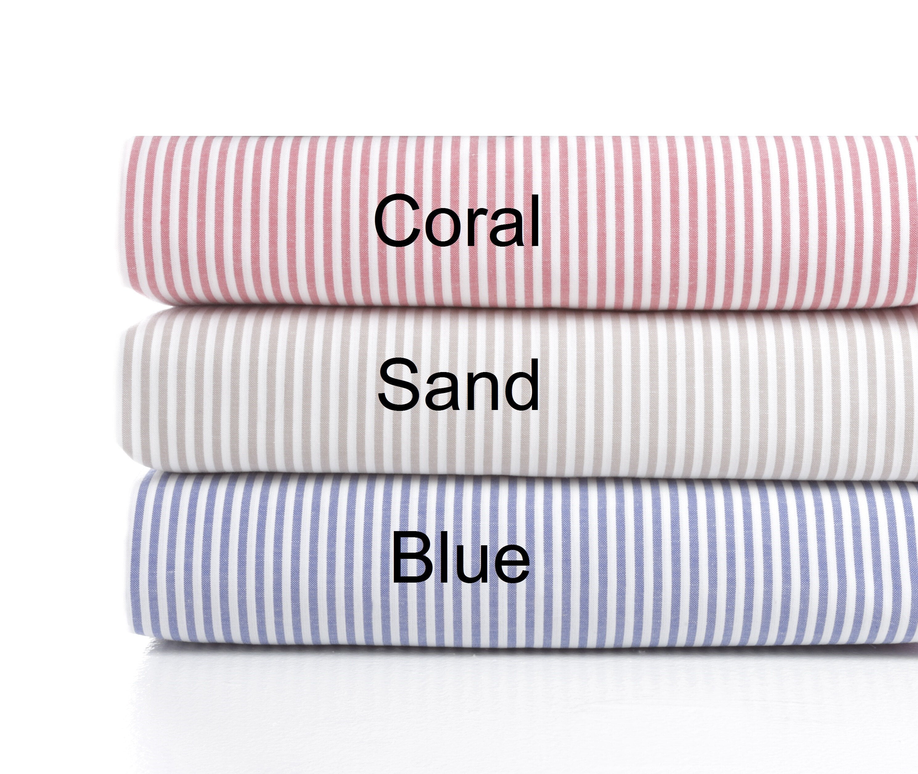 Oxford Stripe Sheet Set Coral / Queen