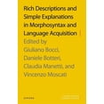 thumbnail image 1 of Oxford Studies in Comparative Syntax Rich Descriptions and Simple Explanations in Morphosyntax and Language Acquisition, (Hardcover), 1 of 1