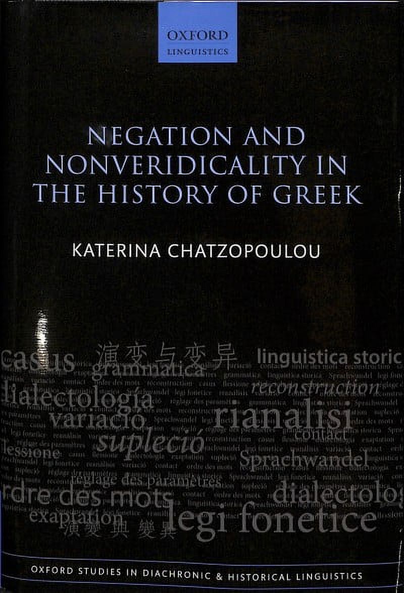 Oxford Studies In Diachronic And Historical Linguistics Negation And 