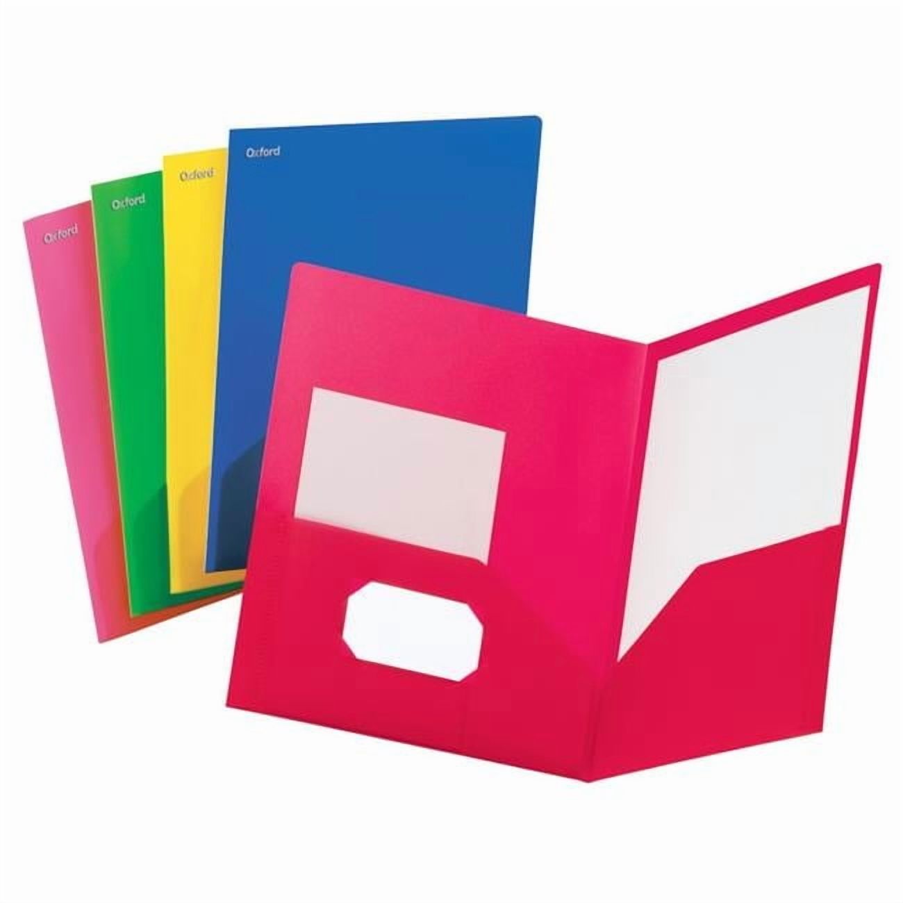 Oxford Translucent Twin Pocket Poly Folder - Assorted Color