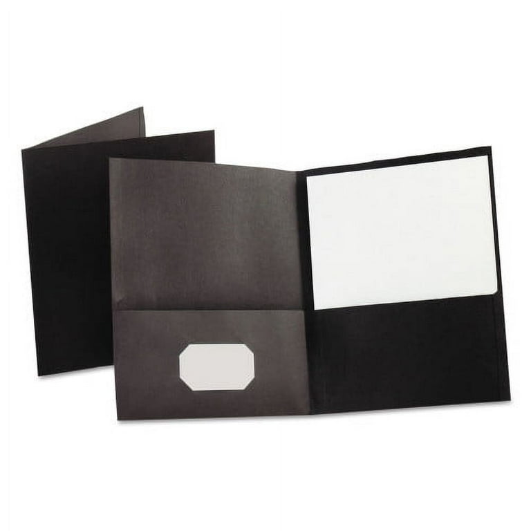 Twin-Pocket Folder, Embossed Leather Grain Paper, 0.5 Twin-Pocket Folder, Embossed Leather Grain Paper, 0.5