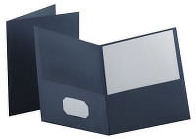 Oxford 2-Pocket Folder, 100 Sheet Capacity, Dark Blue, Pack of 25