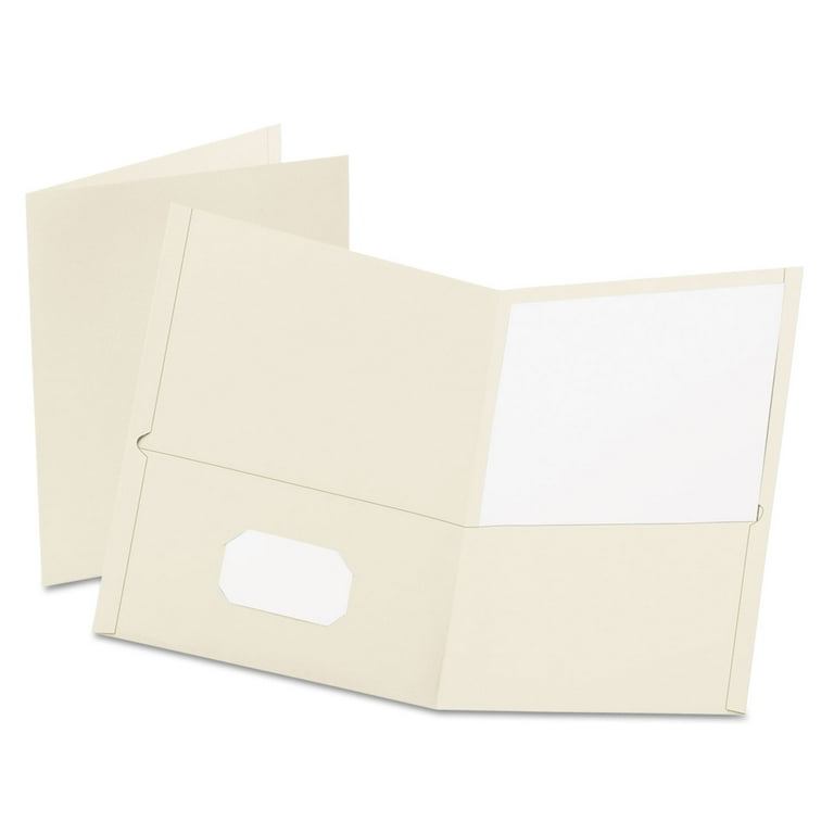 Twin-Pocket Folder, Embossed Leather Grain Paper, 0.5 Twin-Pocket Folder, Embossed Leather Grain Paper, 0.5