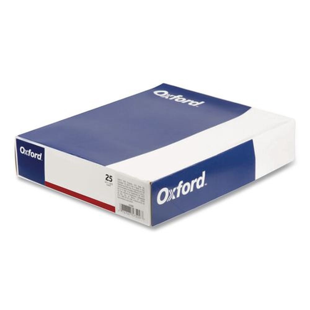 Oxford Twin-Pocket Folders with 3 Fasteners Letter 1/2" Capacity Burgundy 25/Box 57757