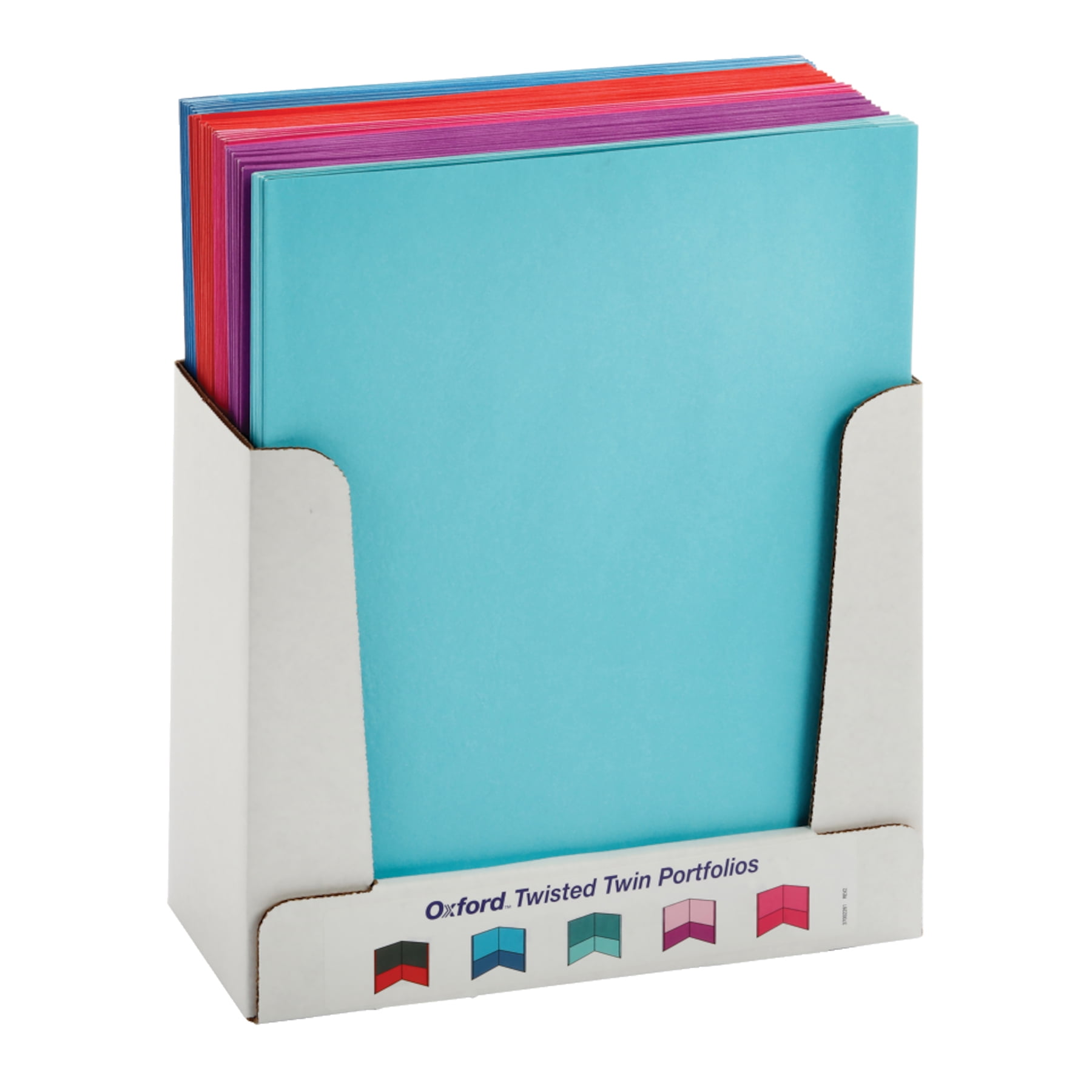 Oxford Twisted Twin Pocket Folders, Letter Size, Assorted, Pack of 50