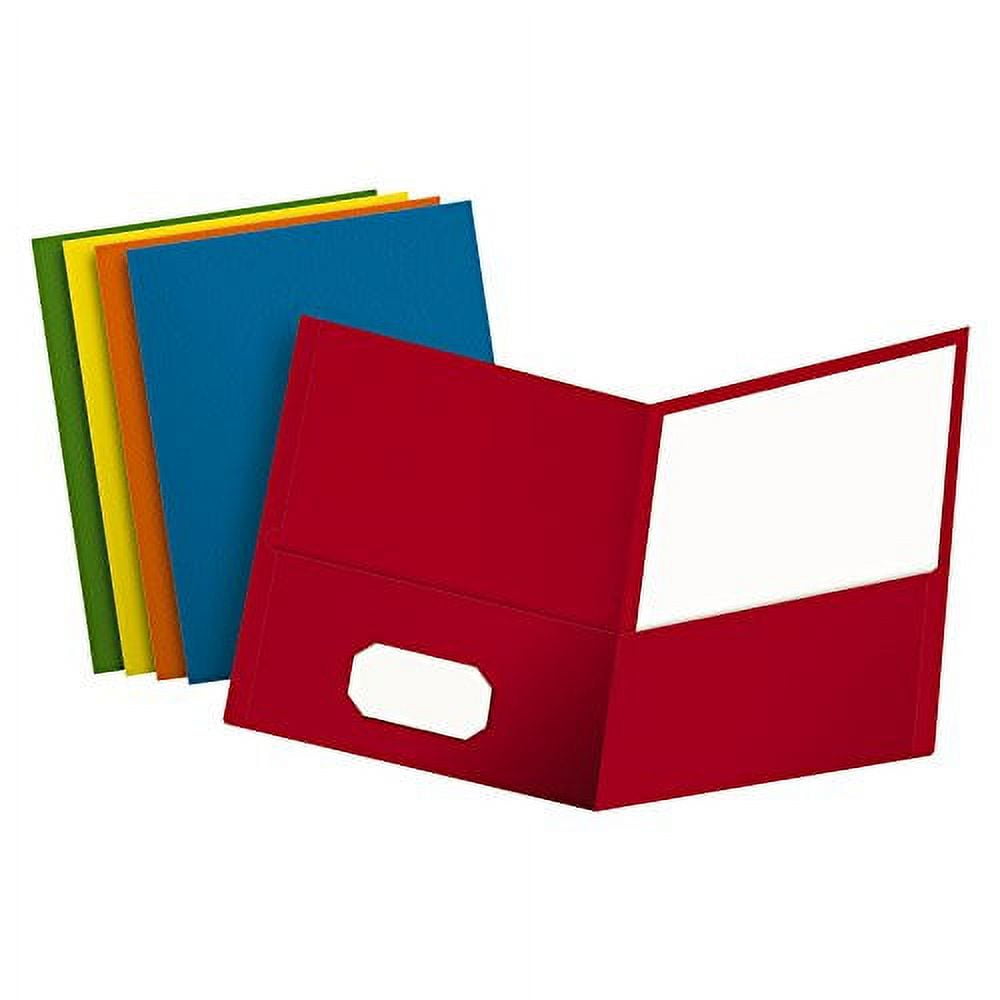 Oxford TwoPocket Folders, Assorted Colors, Letter Size, 25 per box