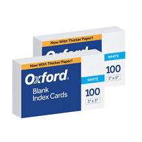 Oxford Unruled Index Cards, 3 x 5, White, 2 packs of 100