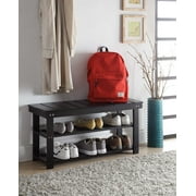 CONVENIENCE CONCEPTS Oxford Utility Mudroom Bench, Black