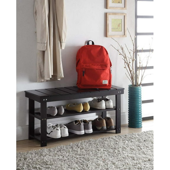Oxford Utility Mudroom Bench, Black