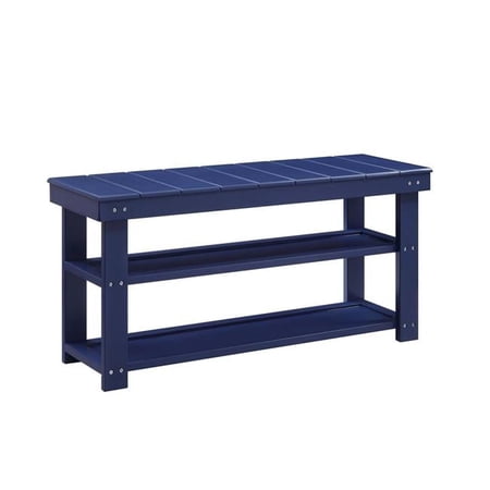 Oxford Utility Mudroom Bench, Cobalt Blue - 35 x 12 x 17 in.