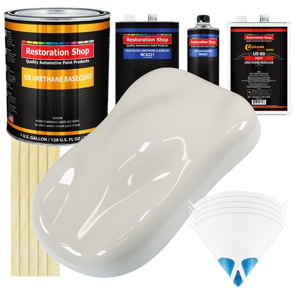 Oxford White Gallon URETHANE BASECOAT CLEARCOAT Car Auto Paint FAST Kit