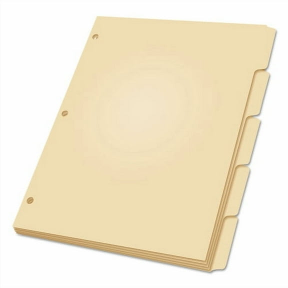 Oxford Write-On Tab Dividers, 5-Tab, 11 x 8.5, Manila, 20 Sets, Each