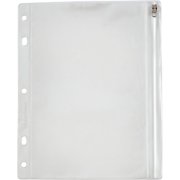 Oxford Zipper Binder Pockets, Ring Binder, Rectangular, Clear, White, Poly 68504 | 2-Pack 2 Total