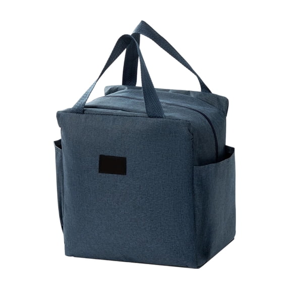 Oxford Zippered Handheld Picnic Bag, Insulated Portable Thermal Tote, Reusable Outdoor Cooler