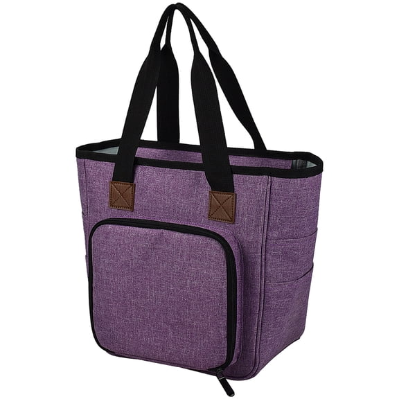 Oxford cloth woven handbag, multifunctional storage tote bag, wide mouth design, long-lasting zipper and shoulder straps