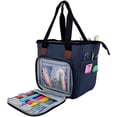 thumbnail image 1 of Oxford cloth woven handbag, multifunctional storage tote bag, wide mouth design, long-lasting zipper and shoulder straps, 1 of 2