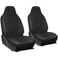 thumbnail image 1 of Oxgord 2-Piece Integrated Faux Leather Bucket Seat Covers Universal Fit (Black), 1 of 3