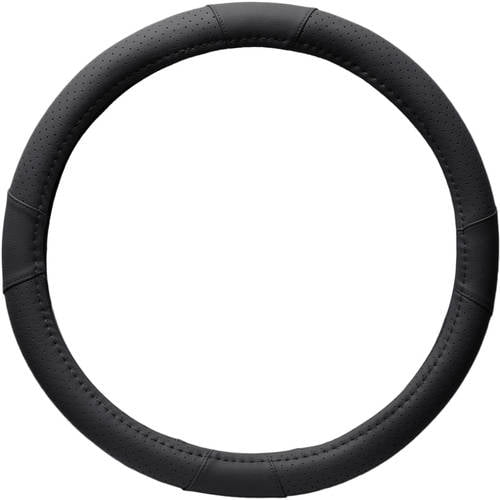 Oxgord Faux Leather Steering Wheel Cover for Car/Truck/Van/SUV (Black