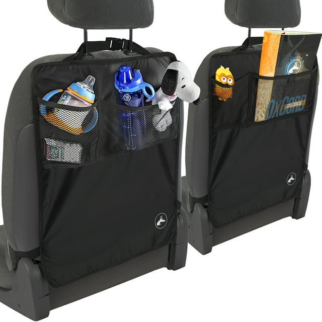 Oxgord Infant Seat Univesal Fit Protective Car Seat Cover for Car Seat, 2 Piece with Storage Pockets, Black