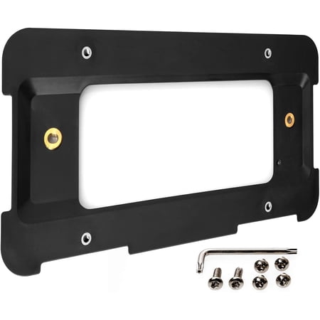 Oxgord License Plate Holder Bracket Mounting Kit Compatible with BMW 1 2 3 4 5 6 Series Tag Frame Back Bumper (Black)