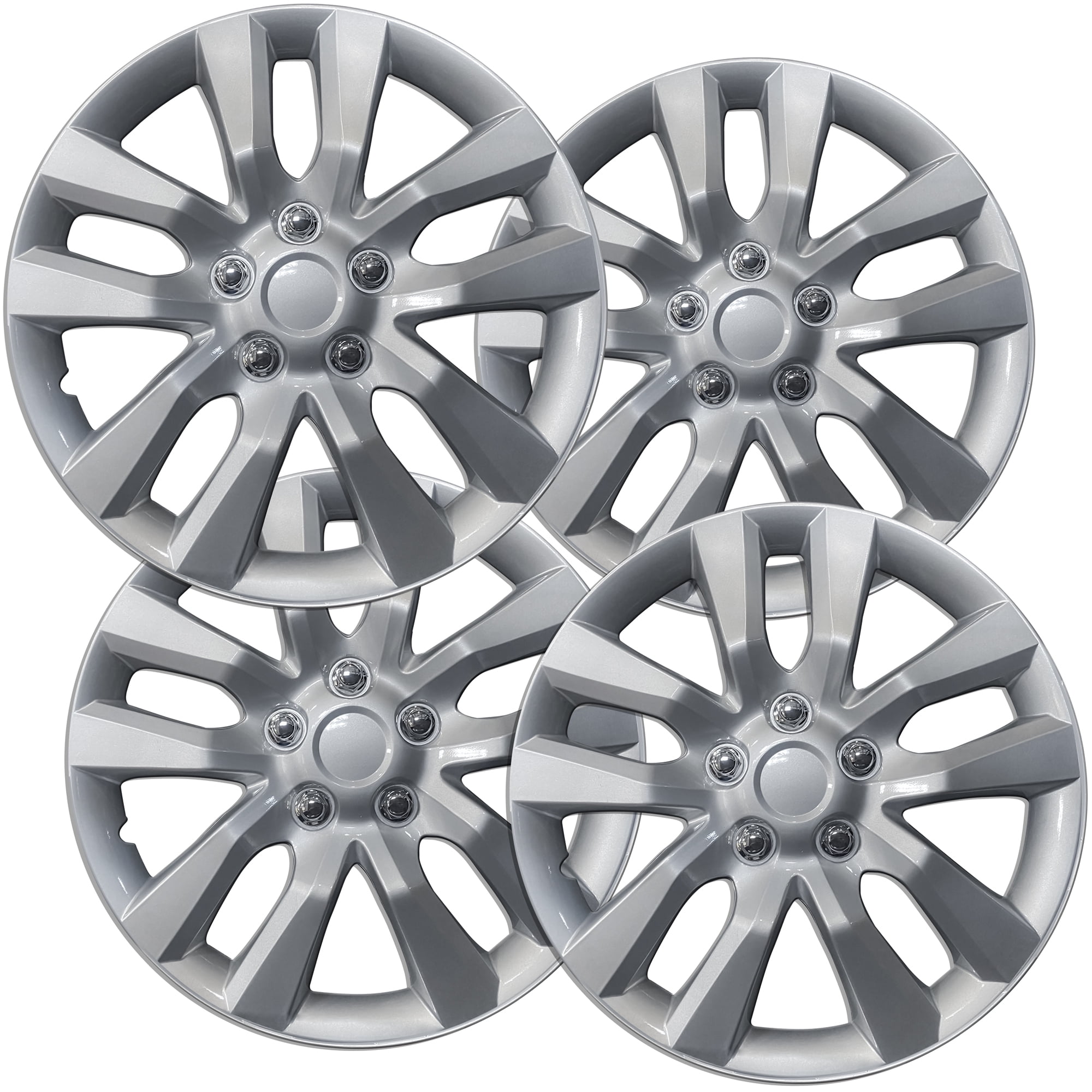 Oxgord Wheel Covers 16Inch Chrome Hubcaps Nissan Altima Silver (Pack of 4)(WCHC5308816SL