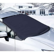 Oxgord Windshield Snow Cover Black Car Shade Ice Removal Winter Summer Universal Fit (Front Cover) (WSSC-01)