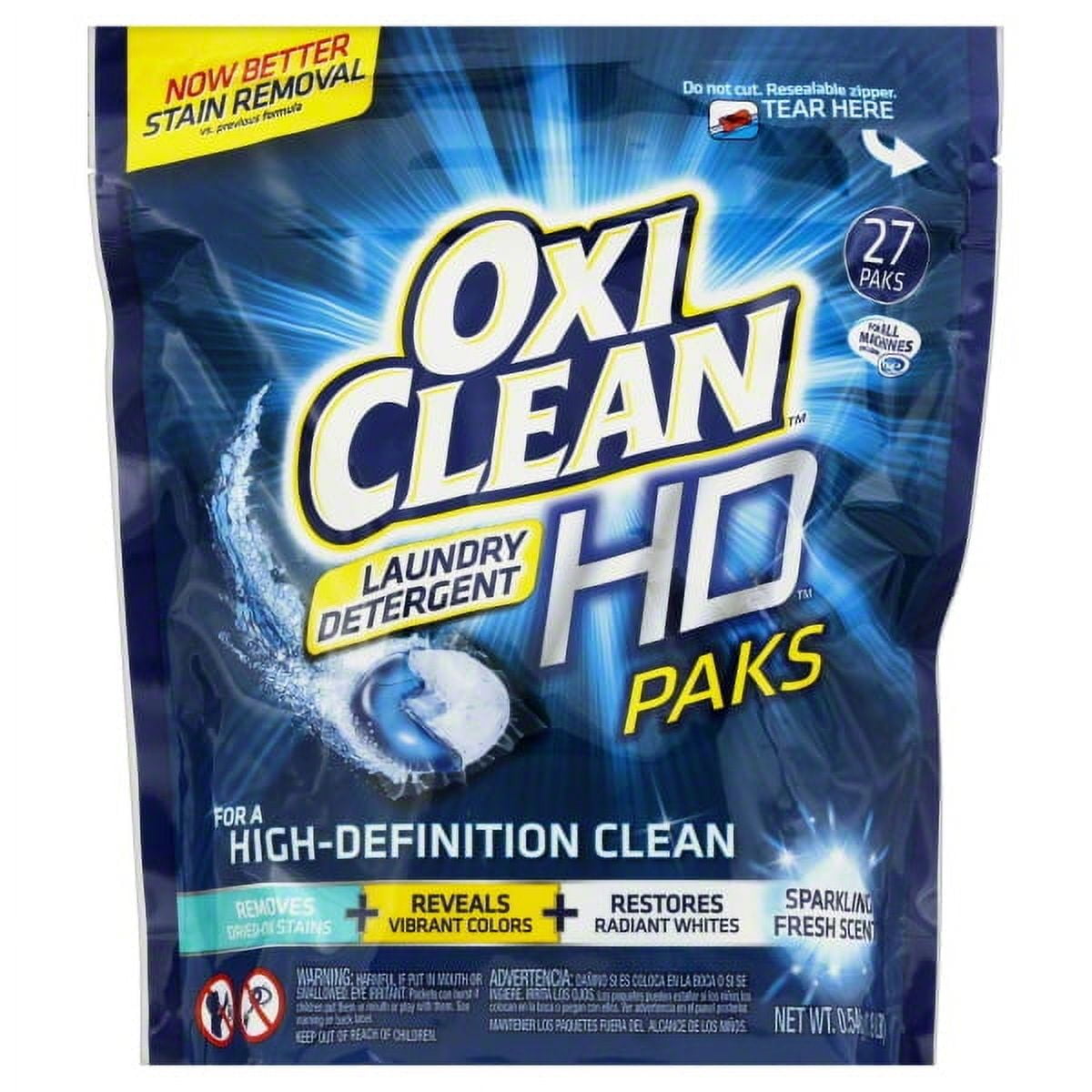 Oxi Clean Laundry Detergent High Def Paks 27 CT