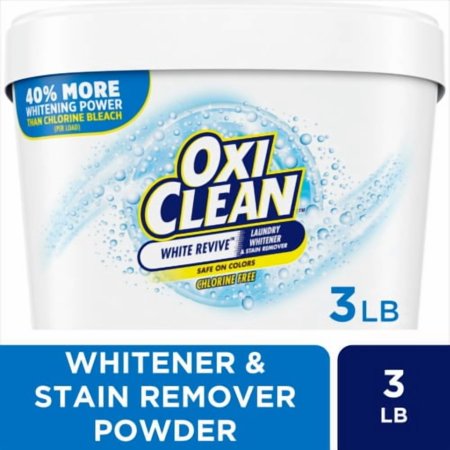 OxiClean White Revive Laundry Stain Remover Powder - Color Safe - 2 Pack, 3 lbs Each