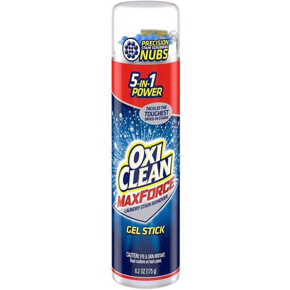 OxiClean Max Force Laundry Stain Remover Gel with Scrub Stain Nubs, Removes Stubborn Set-In Stains, Apply Now & Wash Up to 7 Days Later, 6.2 fl oz (Pack of 12)