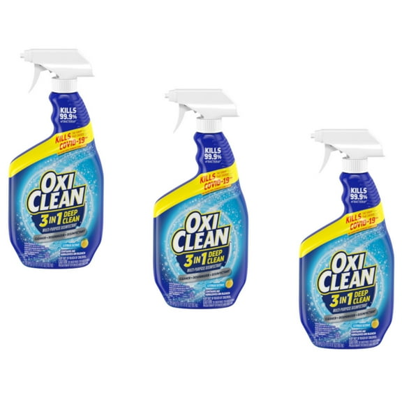 OxiClean 3 in 1 Deep Clean Multi-purpose Disinfectant Spray, 30 Ounce - Pack of 3