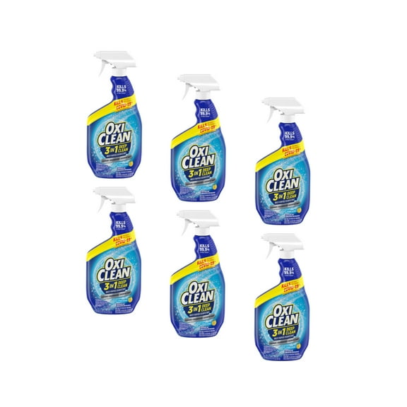 OxiClean 3 in 1 Deep Clean Multi-purpose Disinfectant Spray, 30 Ounce - Pack of 6