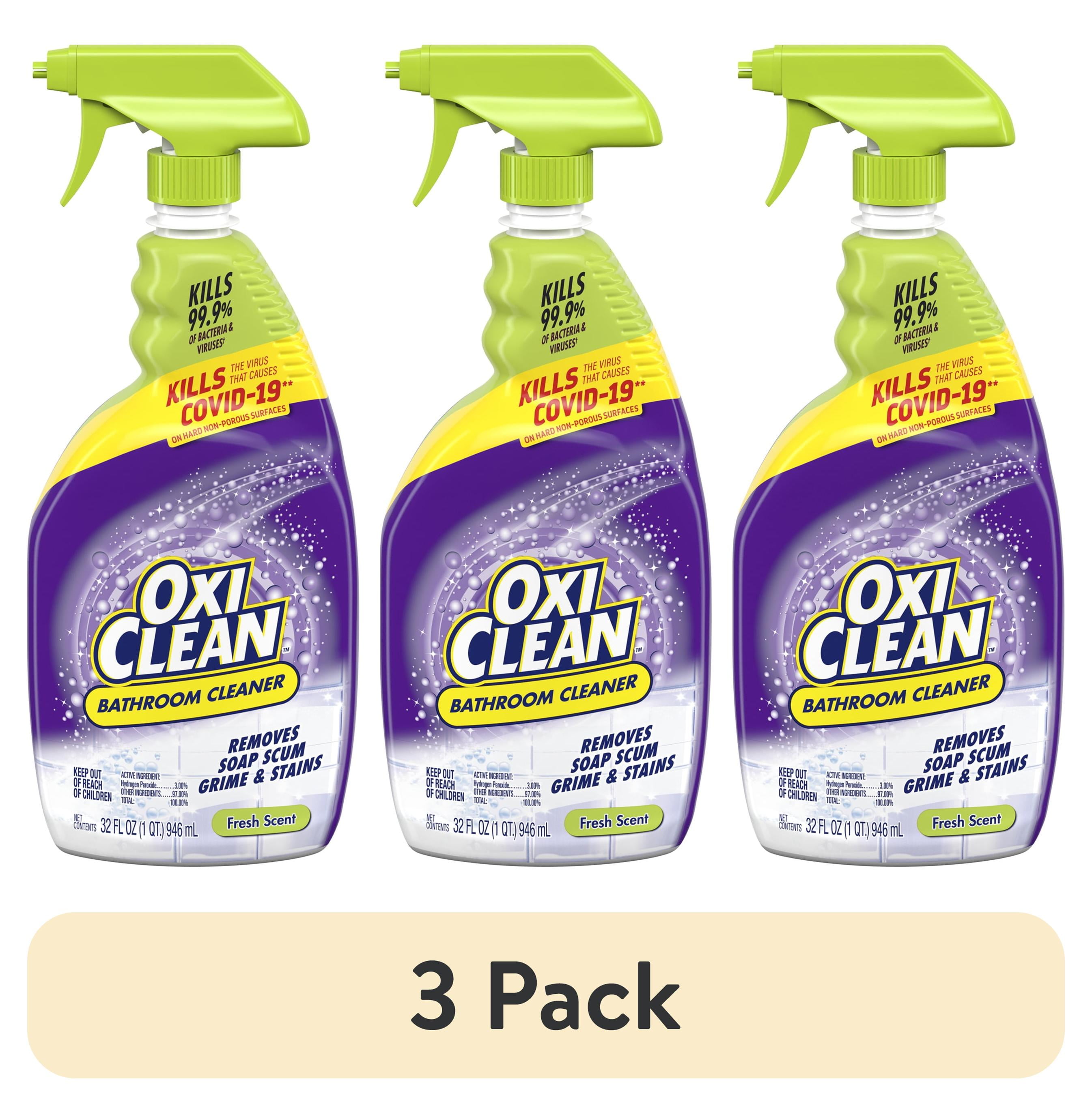(3 pack) OxiClean Bathroom Cleaner, Shower, Tub & Tile, Powered by ...