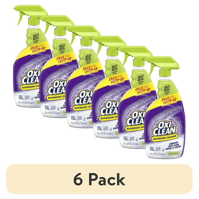 (6 pack) OxiClean Bathroom Cleaner, Shower, Tub & Tile, Powered by