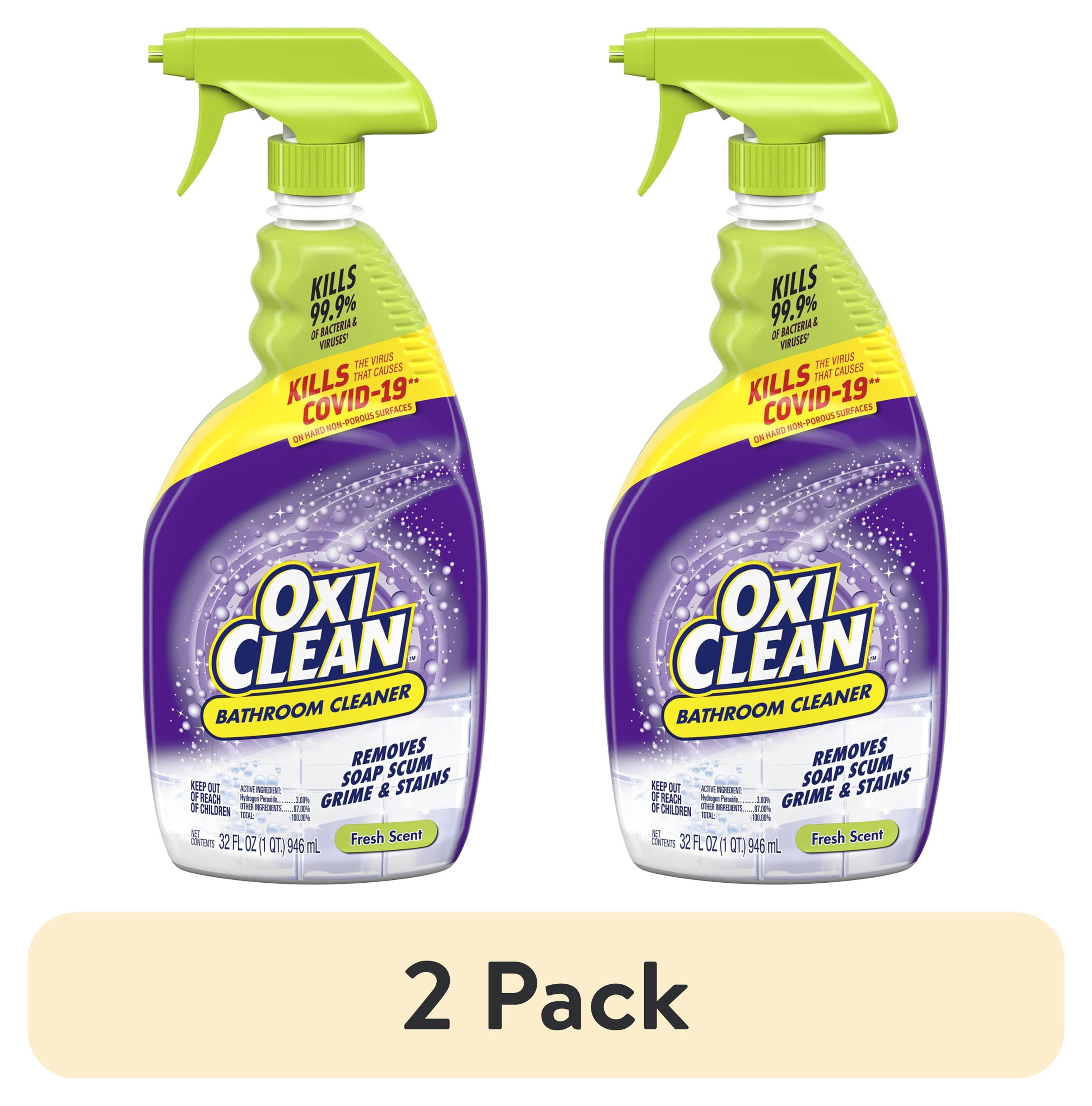 (2 pack) OxiClean Bathroom Cleaner, Shower, Tub & Tile, Powered by ...