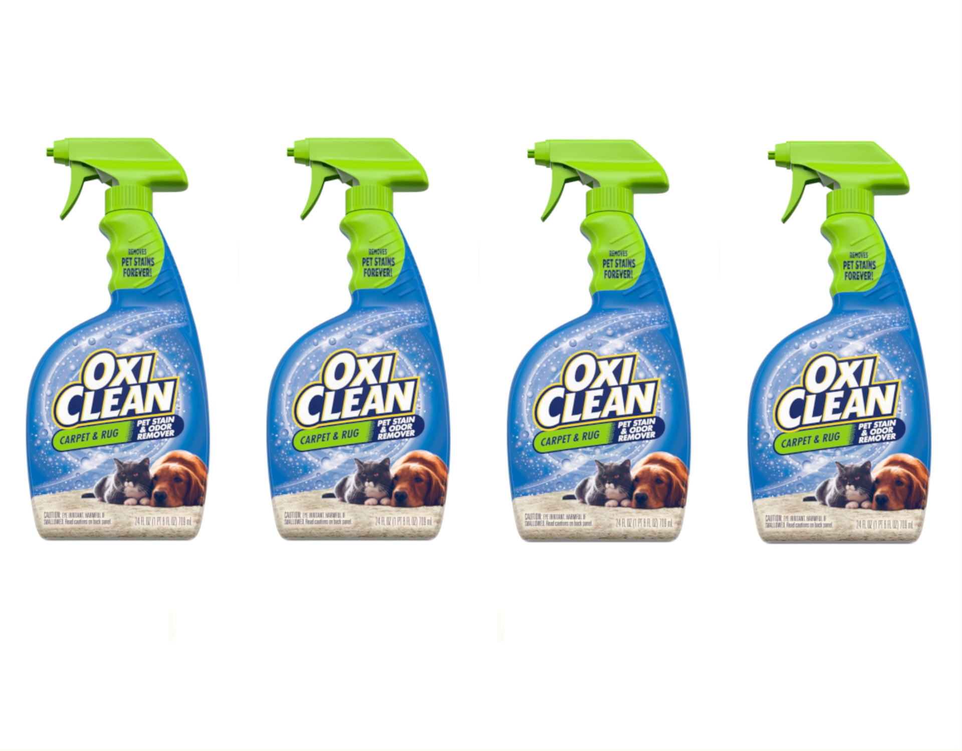 OxiClean Carpet and Rug Cleaner, Pet Stain and Odor Remover Spray, 24 fl oz - Pack of 4