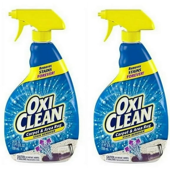 OxiClean Carpet and Area Rug Stain Remover Spray, 24 oz (2 Count)
