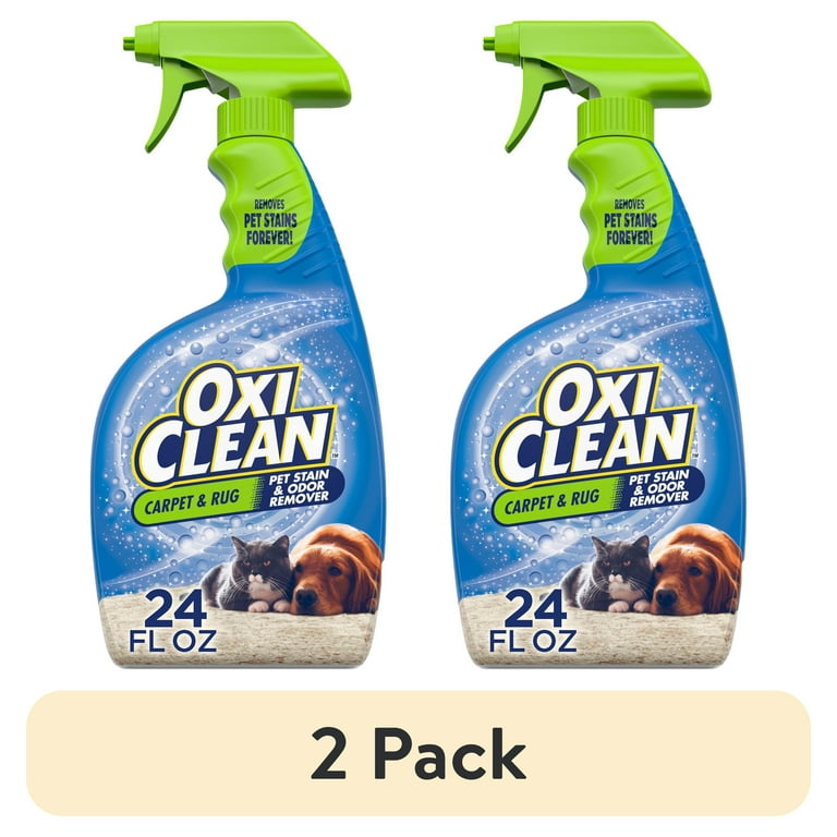 2 pack OxiClean Carpet and Rug Pet Stain and Odor Remover Spray 24 fl oz