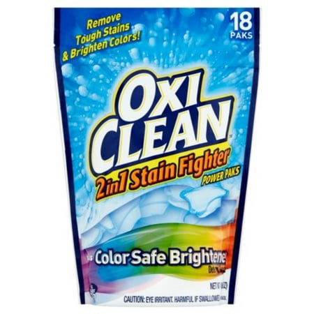 OxiClean Color Boost Color Brightener plus Stain Remover Power Paks, 18 Count (Pack of 3)