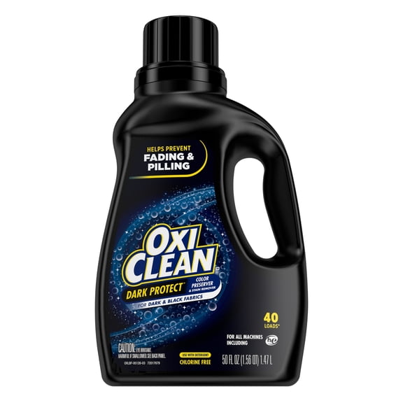 OxiClean Dark Protect Liquid Laundry Booster, Laundry Stain Remover for Clothes, 50 Fl Oz
