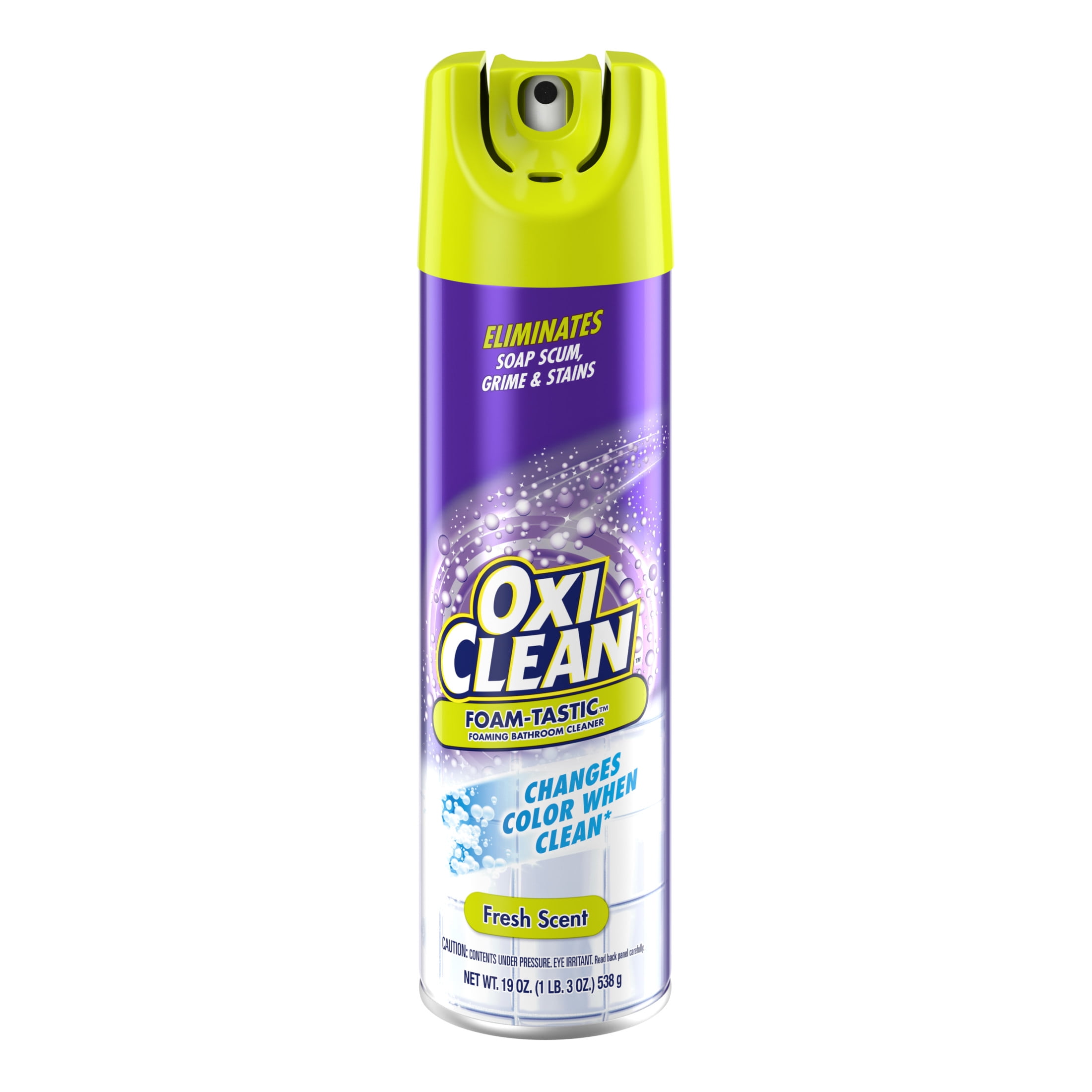 KABOOM OxiClean Foam-Tastic Foaming Bathroom Cleaner, Removes Soap Scum, Grime & Stains, Fresh Scent, 19 oz