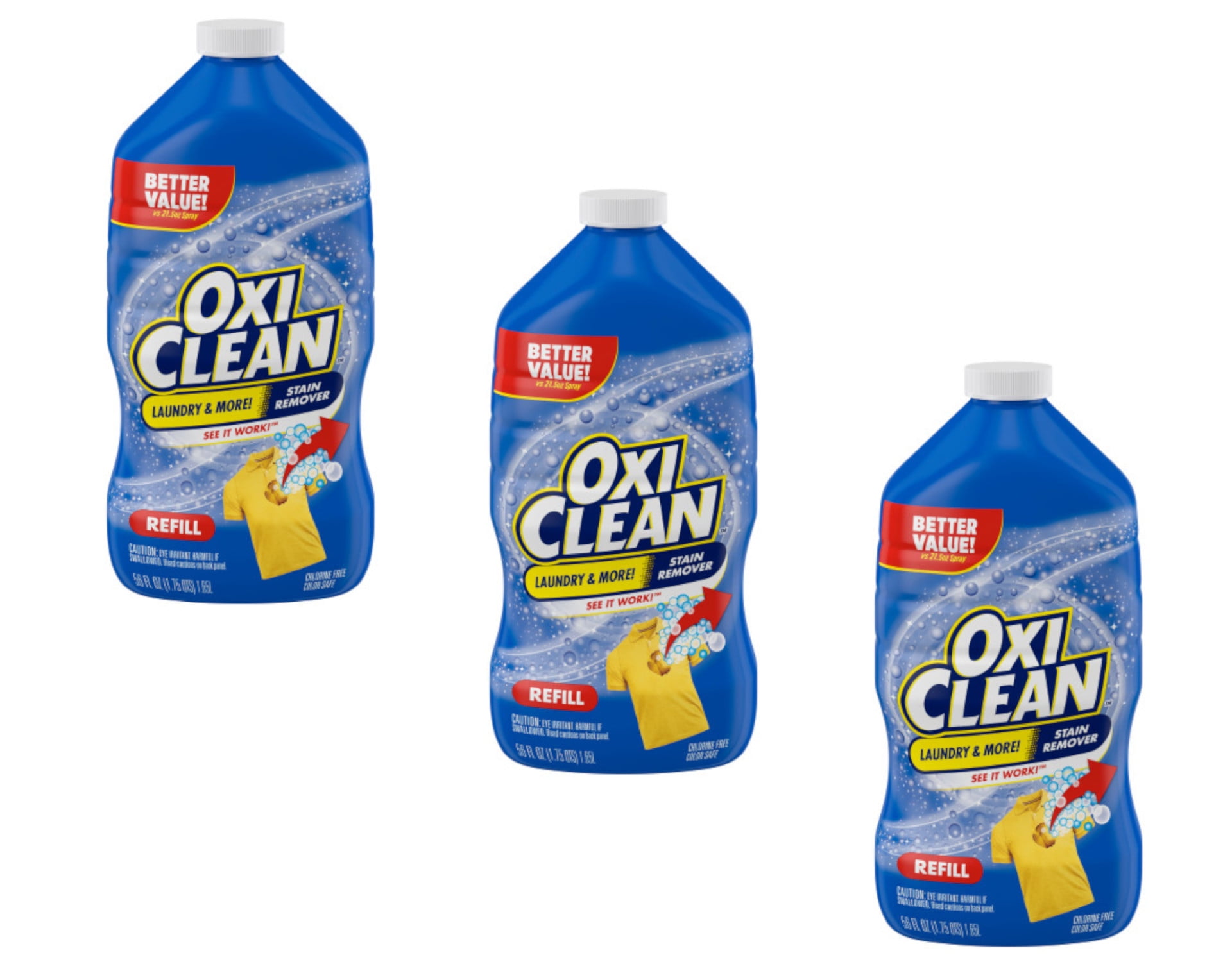 OxiClean Laundry Stain Remover Spray Refill 56 Ounce - Pack of 3
