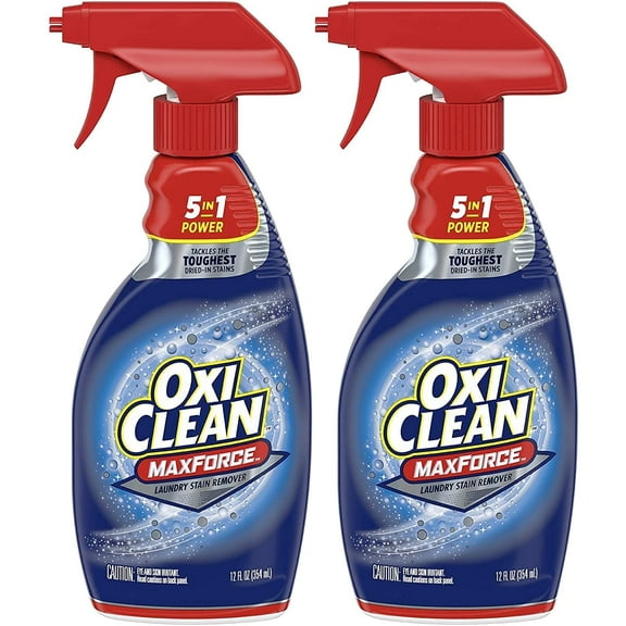 OxiClean Max Force 5 in 1 Power Laundry Stain Remover Spray, 12 oz - 2 PK