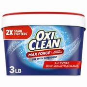 OxiClean Max Force Advanced Stain Remover Powder, To Use with Detergent, 3 lbs