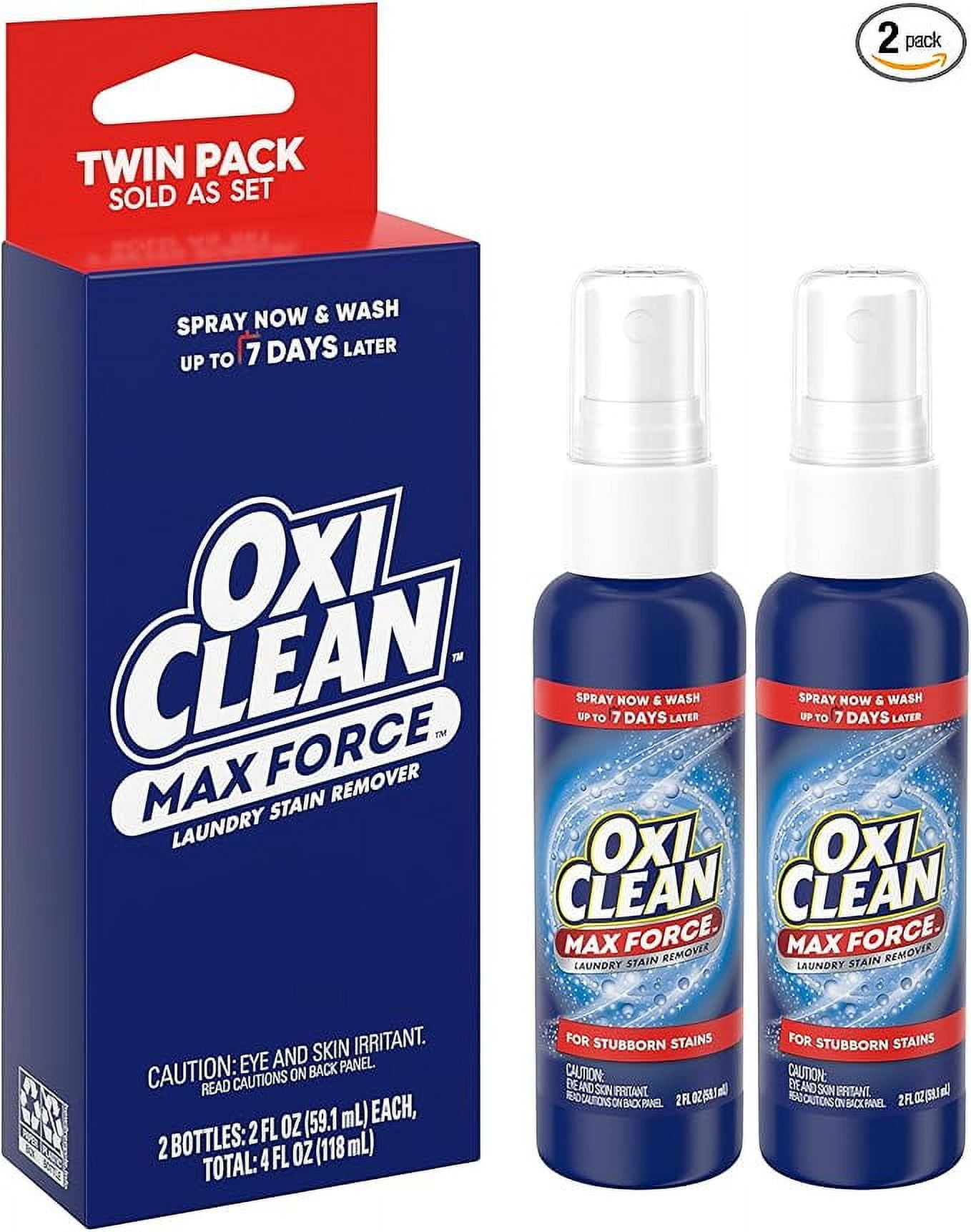 OxiClean Max Force Laundry Stain Remover Spray, 2 fl oz, 2PK